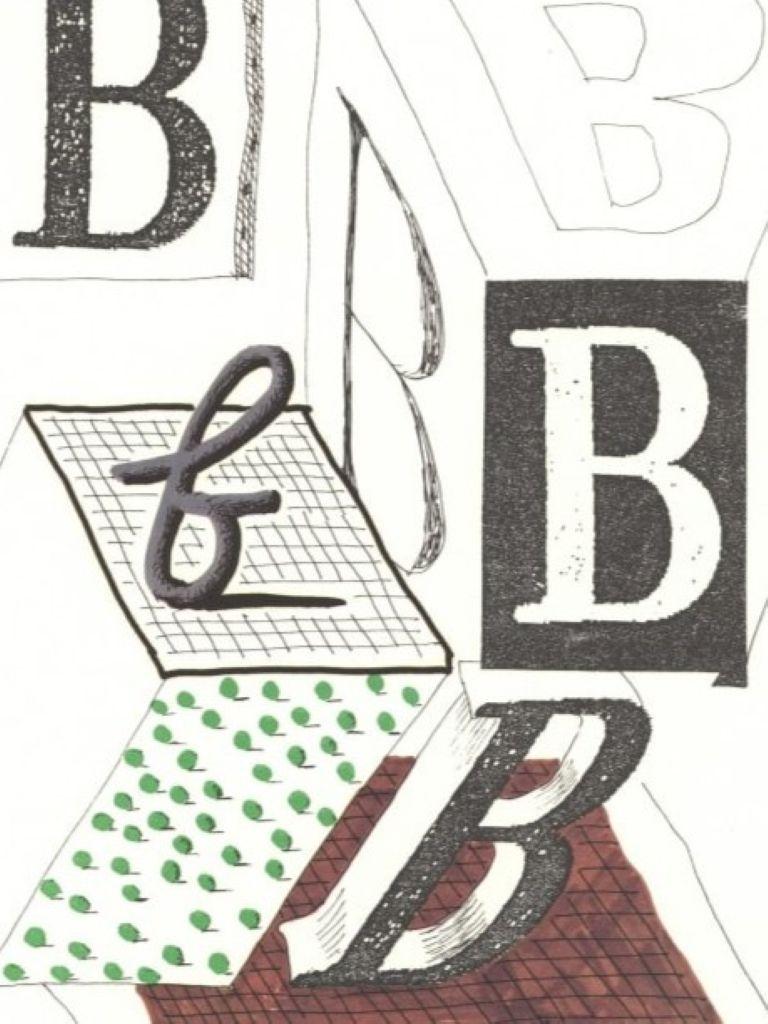 'B', Hockney's Alphabet, David Hockney and Stephen Spender, Lithograph, 1991 For Sale 3