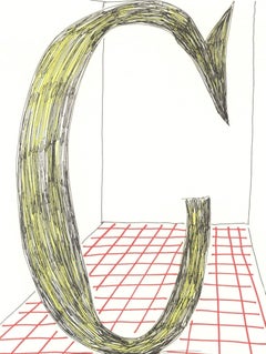'C' From 'Hockney's Alphabet' By David Hockney