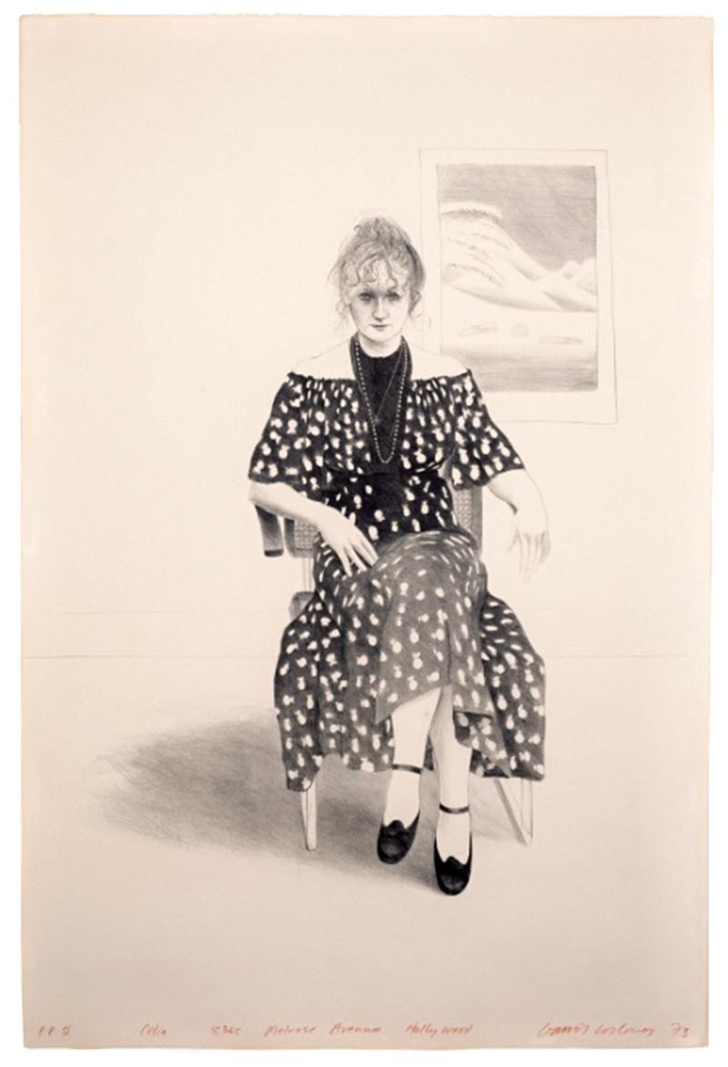 David Hockney Portrait Print - Celia, 8365 Melrose Avenue, Hollywood