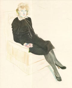 Celia in Black Dress Offset Print, Pop Art, 1980