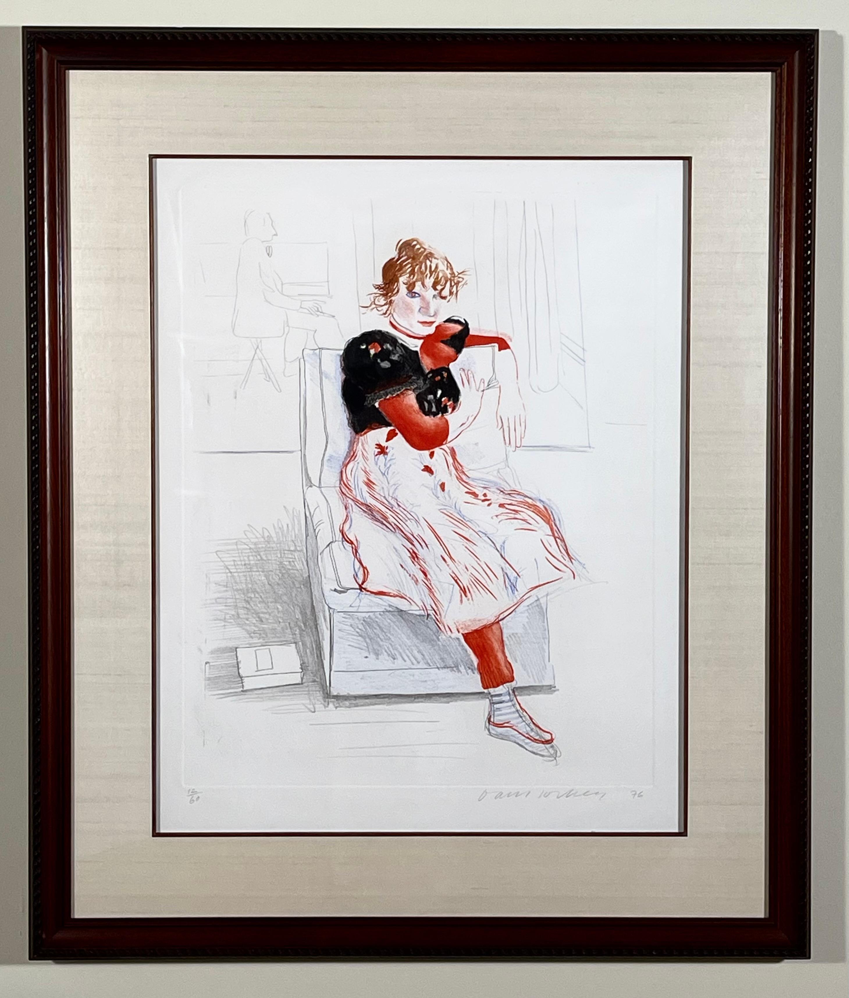 CELIA OBSERVING - Print by David Hockney