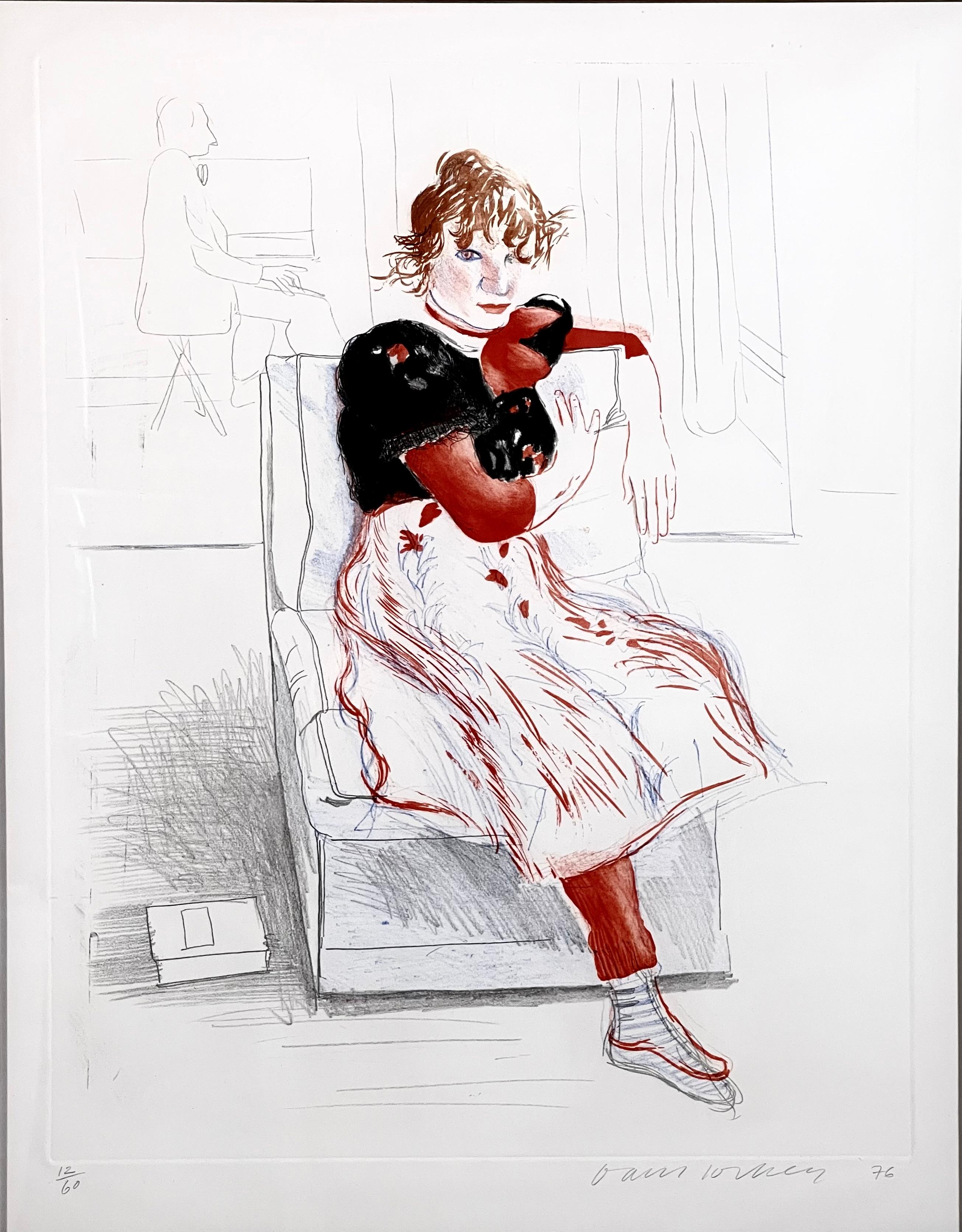 David Hockney Portrait Print - CELIA OBSERVING
