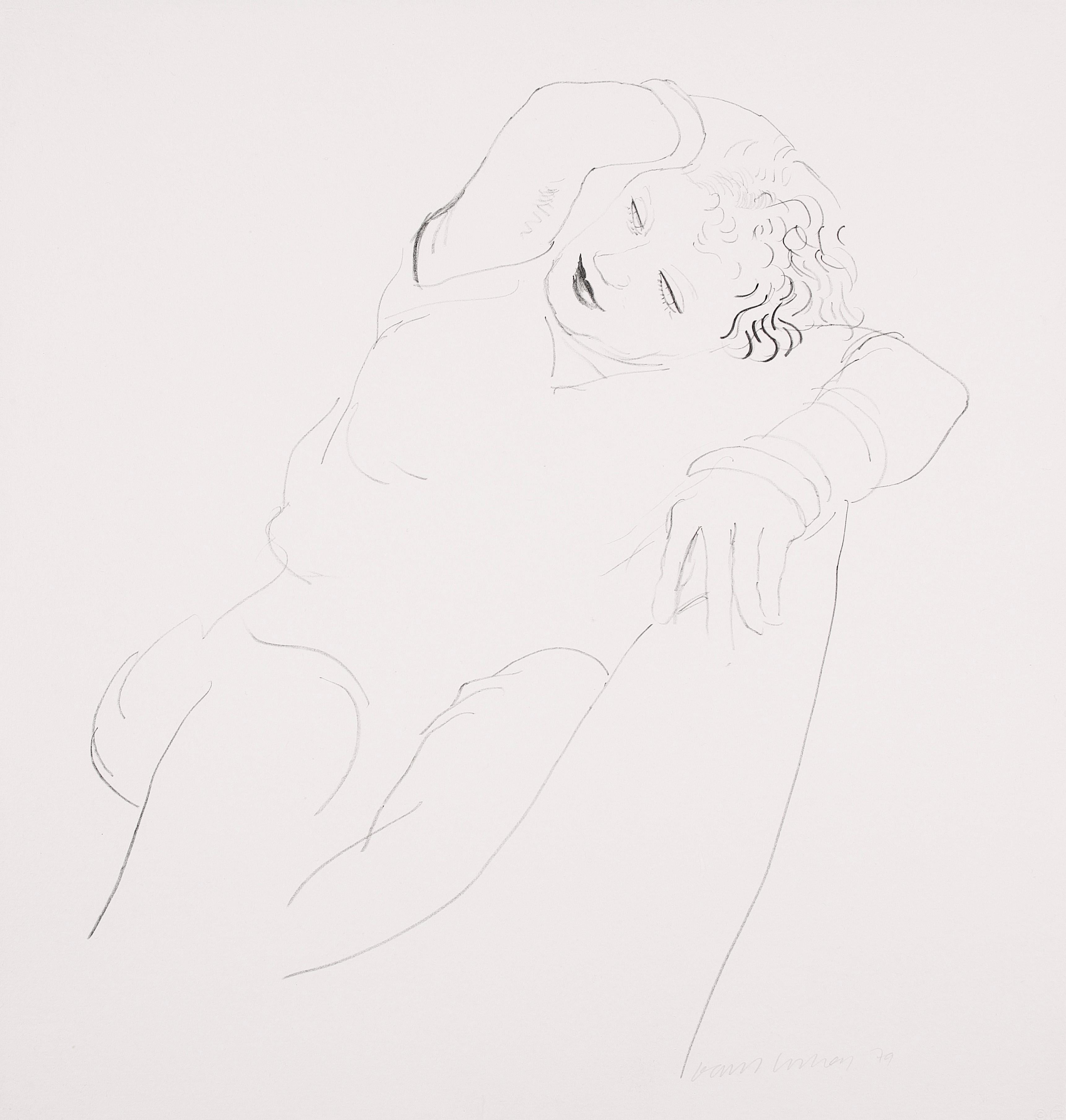 David Hockney Portrait Print - Celia Reclining