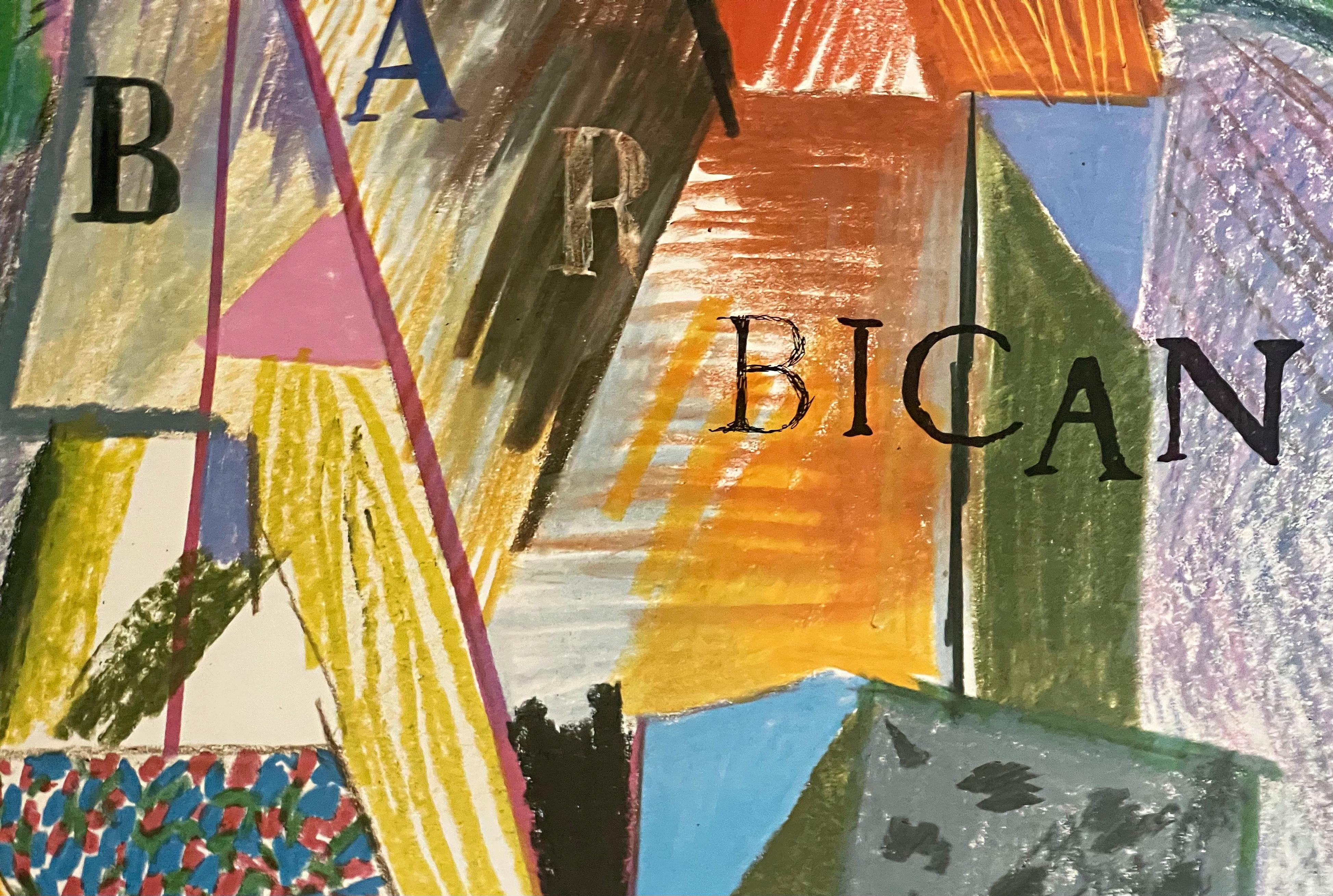 City of London Barbican Center print (HAND SIGNED by David Hockney) Rare poster For Sale 3