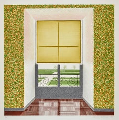 "Contrejour in the French Style" etching by British artist David Hockney