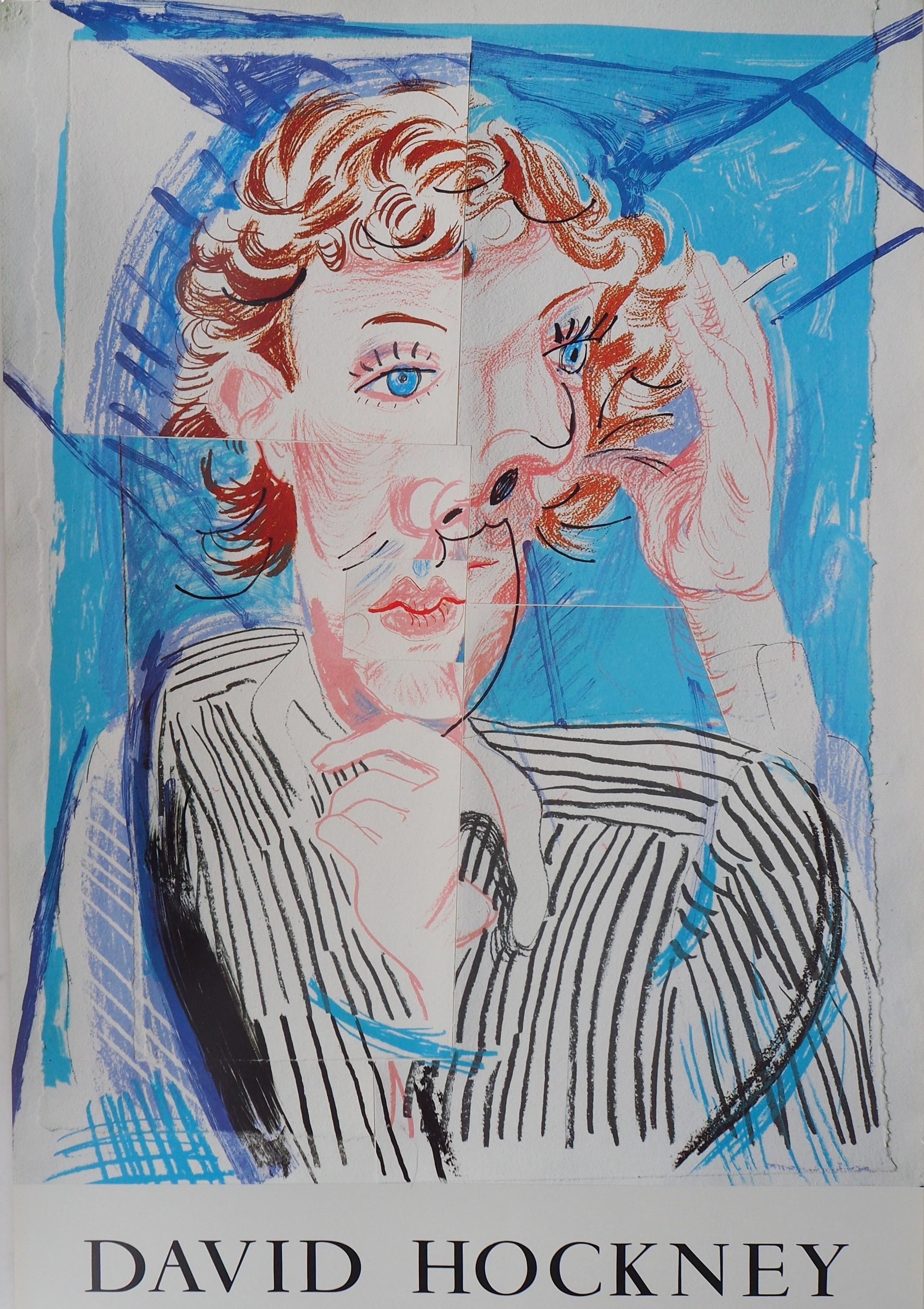 Cubist Portrait : Vogue - Original Vintage Poster (1985) - Print by David Hockney