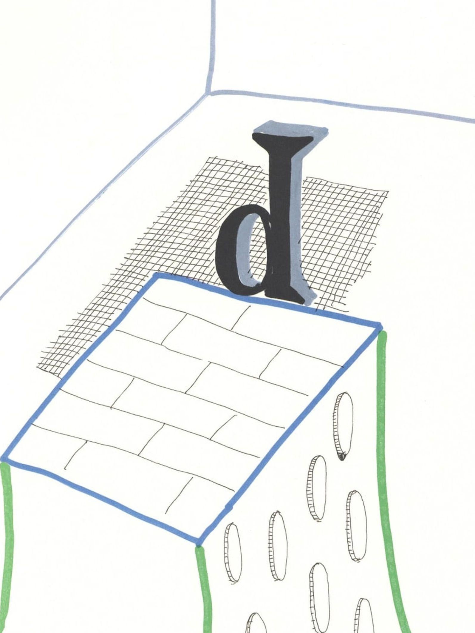 « D d'Hockney's Alphabet » de David Hockney en vente 1