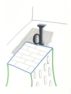 D" del "Alfabeto de Hockney" de David Hockney