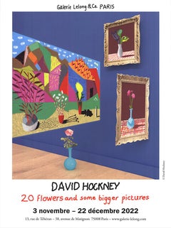 David Hockney '20 Flowers and Some Bigger Pictures' 2022- Offset Lithograph