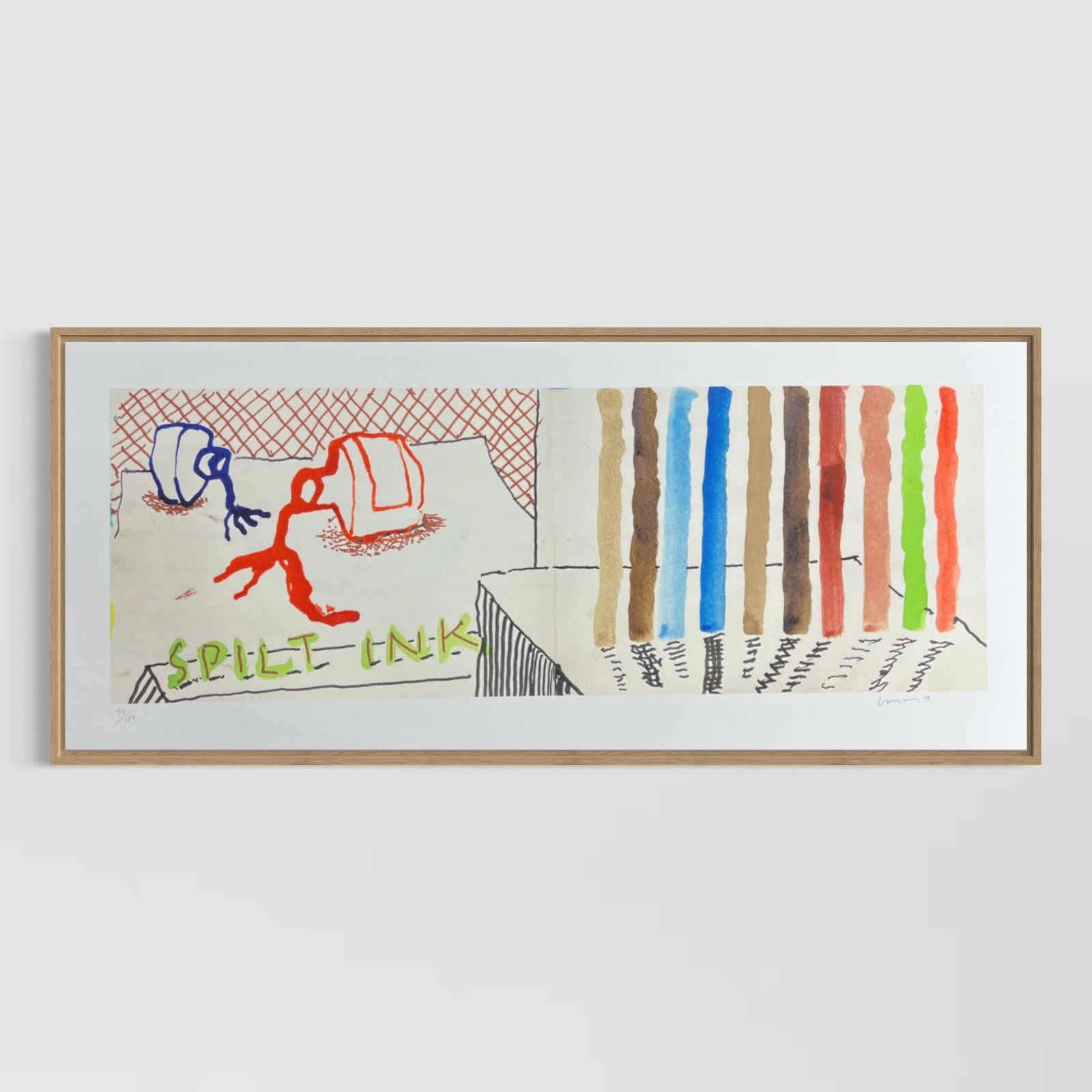 David Hockney. 220 fr 2020. Kunstedition Nr. 1-100 'Verschttete Tinte mit Tests'', 2021 1