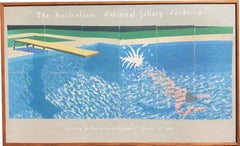 David Hockney -- A Diver (Australian National Gallery Poster), 1982