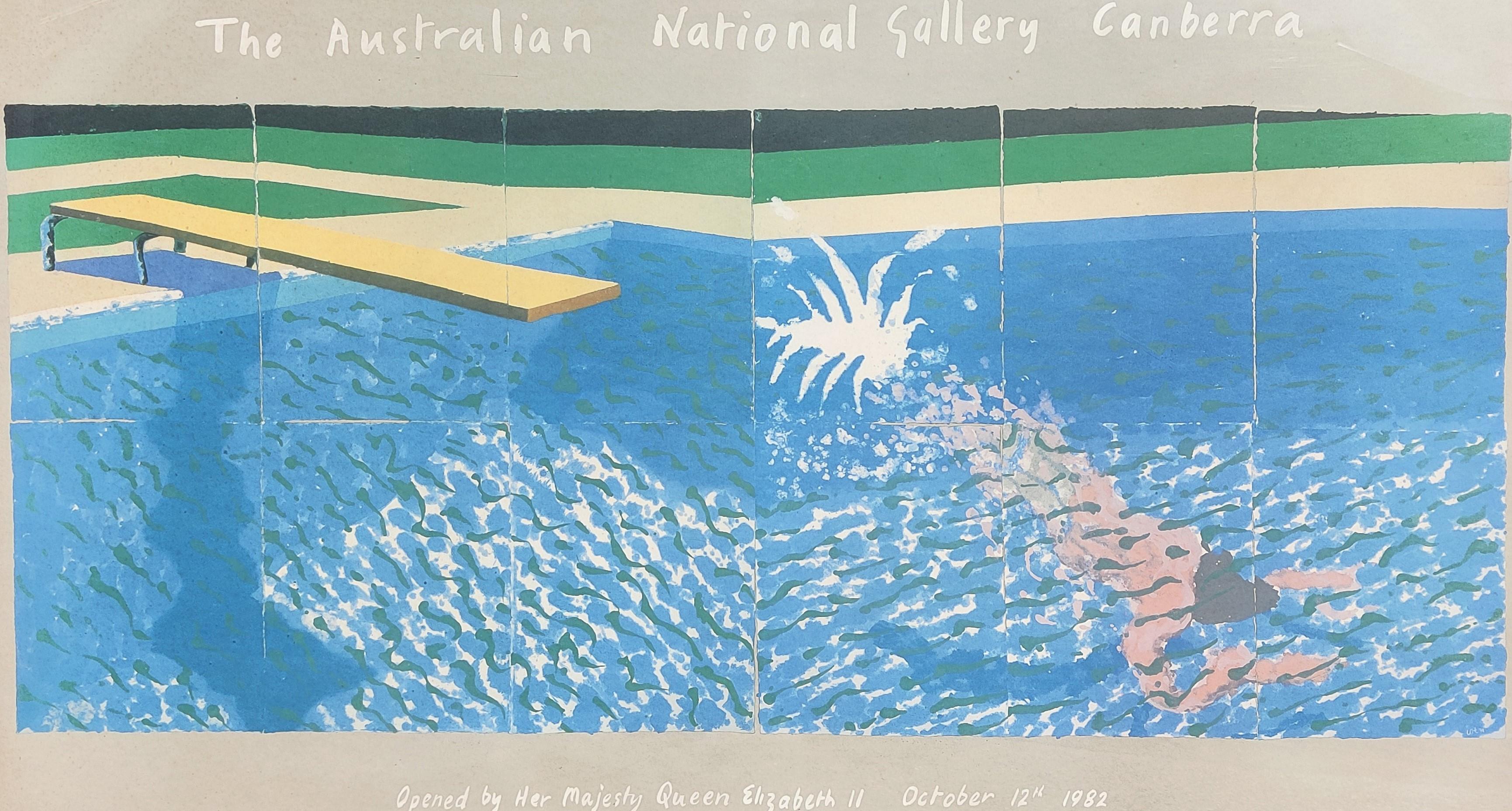 David Hockney A Diver Australian National Gallery Poster 1982 At 