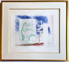 David Hockney - David Hockney - A Picture of Ourselves, The Blue Guitar, Etching/Aquatint Signed David Hockney - A Picture of Ourselves, The Blue Guitar, Etching/Aquatint Signed