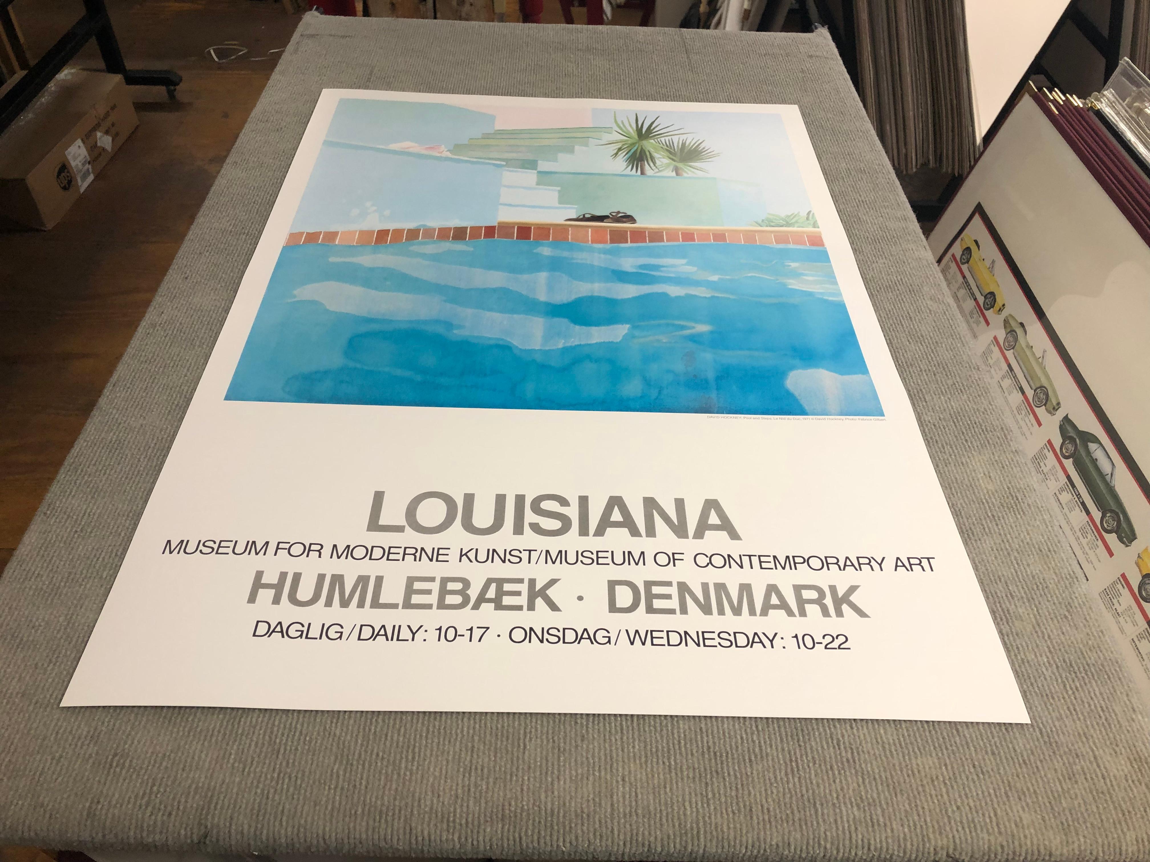 David Hockney (after) 'Pool and Steps' Exhibition Poster For Sale 1