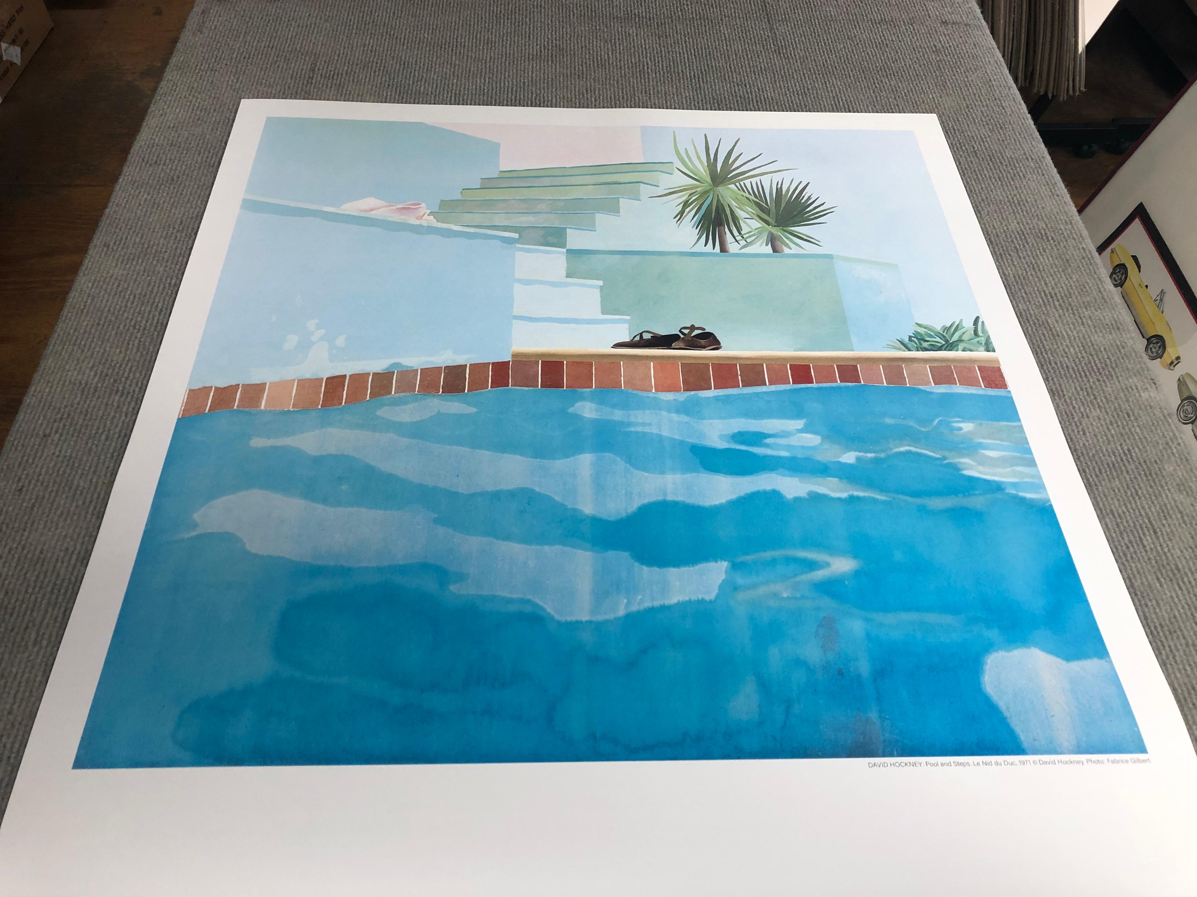 David Hockney (after) 'Pool and Steps' Exhibition Poster For Sale 4