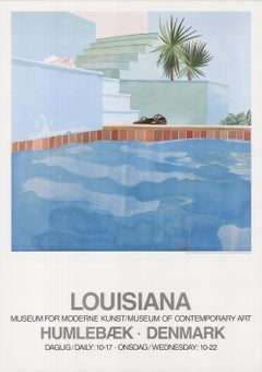 Affiche d'exposition « Pool and Steps » de David Hockney (d'après)