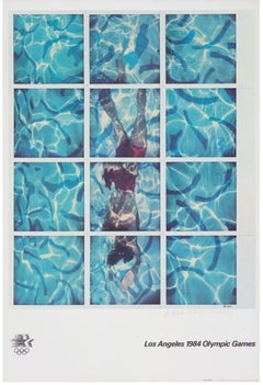 David Hockney Deluxe Signed LtEd Olympic Diver in Swimming Pool lithograph w/COA