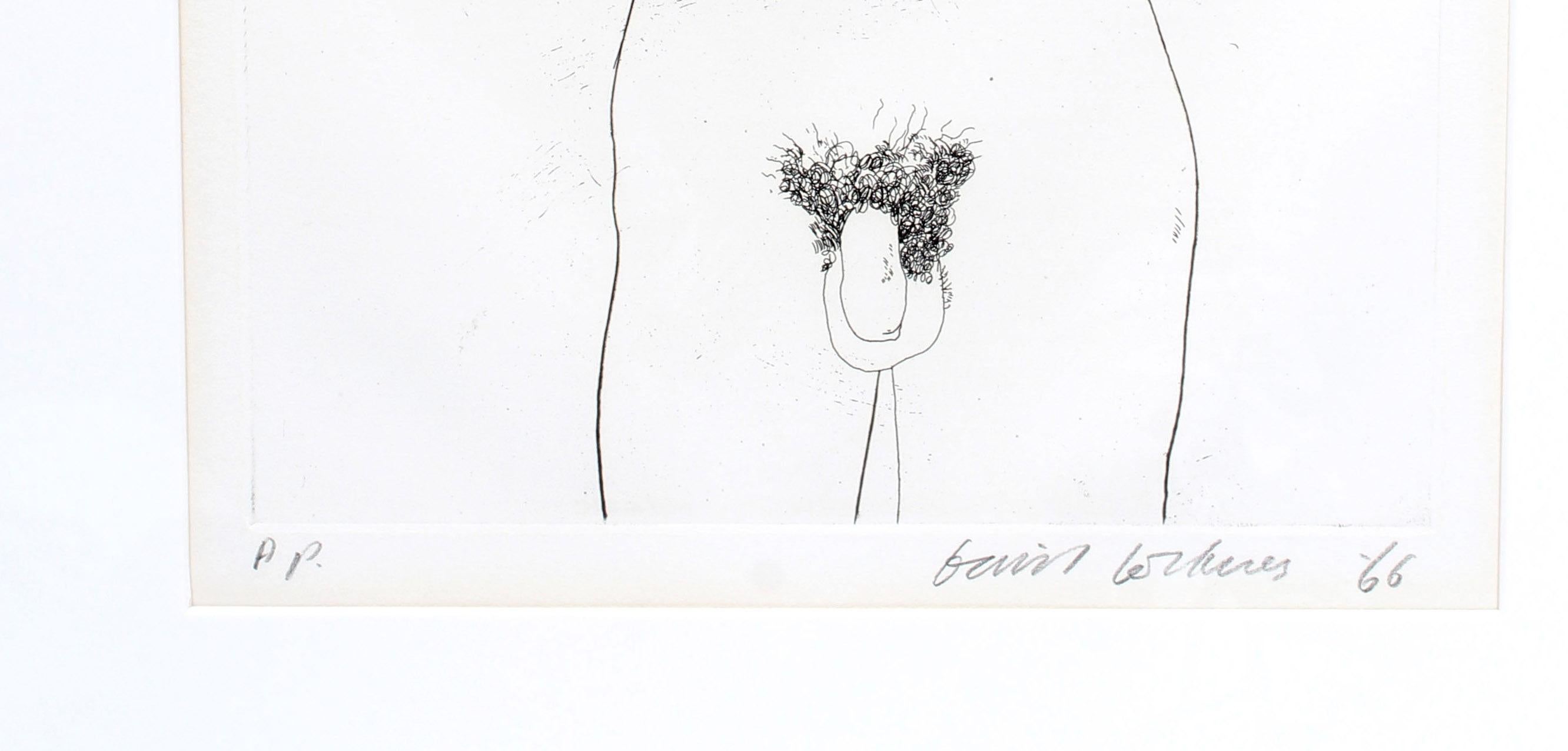 David Hockney Etching Nude Male 1966 Original Poems  1