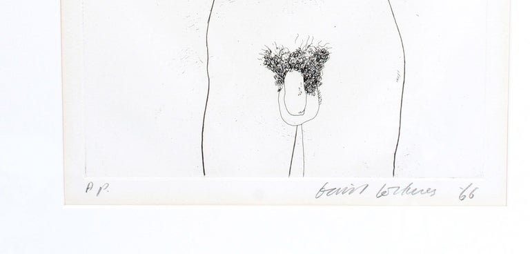 David Hockney Etching Nude Male 1966 Original Poems  For Sale 1