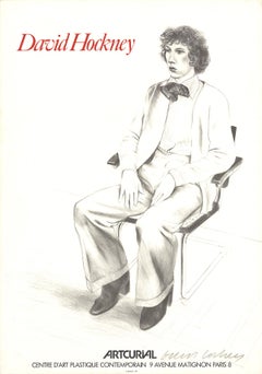 Lithographie de David Hockney - Gregory Evans - 1979 - SIGNÉE À LA Main 