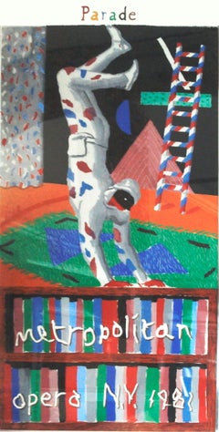 David Hockney - Arlequín de Parade - 1981 Serigrafía