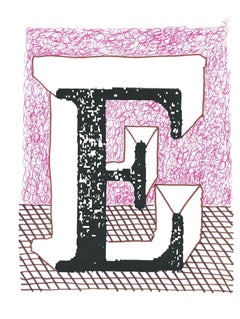 David Hockney, Letter E, from Hockney's Alphabet, 1991