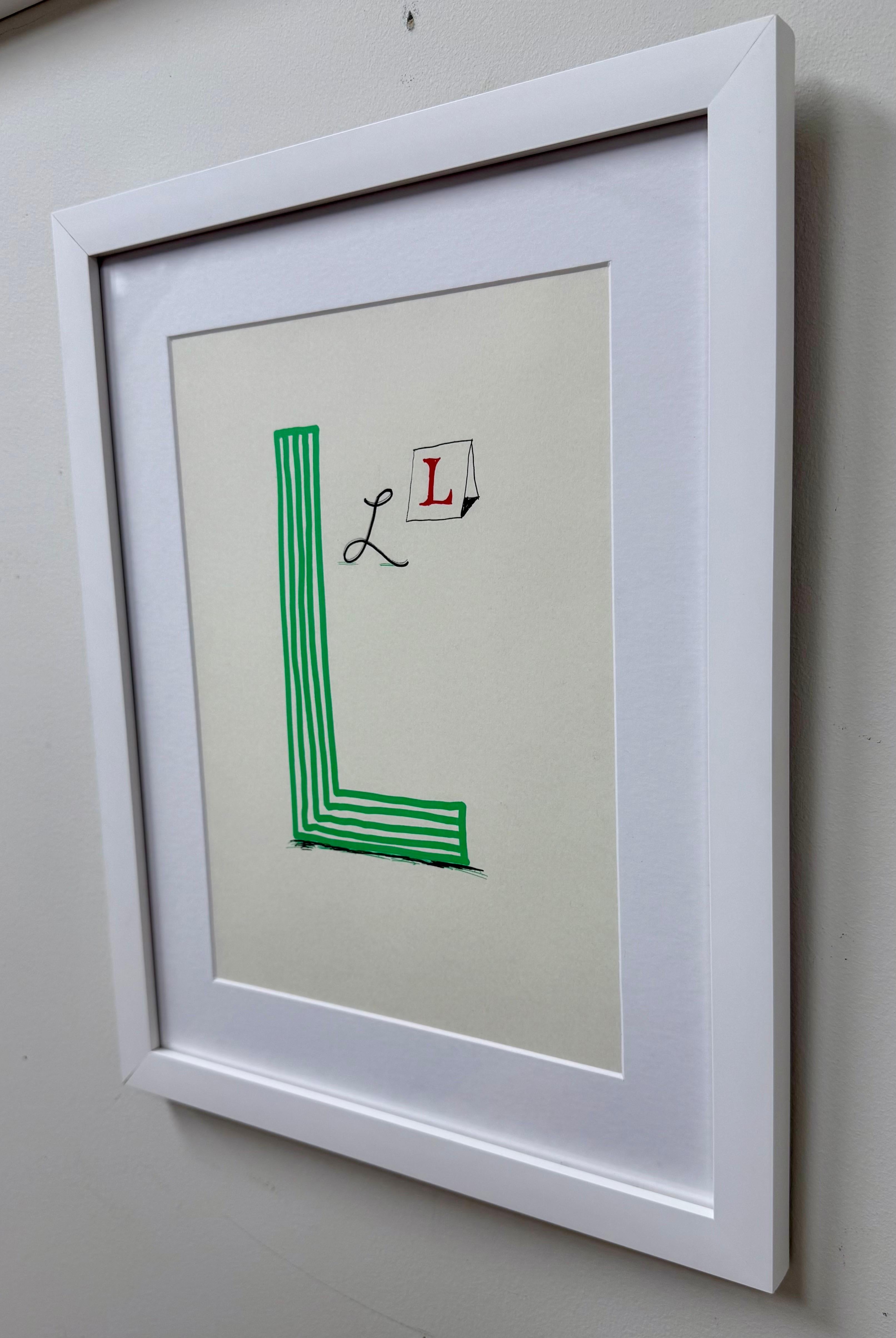 David Hockney — Letter L from Hockney’s Alphabet, 1991 - Lithograph, Framed For Sale 3