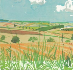David Hockney 'Guardando verso Huggate' Pop Art  Vintage