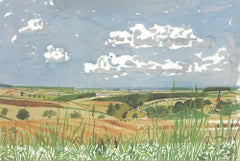 David Hockney : "Looking Towards Huggate" Pop Art  Vintage
