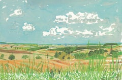 David Hockney 'Looking Towards Huggate' Pop Art  Vintage