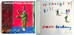 David Hockney - monograph (Hand signed and inscribed with French flag drawing)