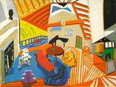 David Hockney "Interno Montcalm alle sette" 1988