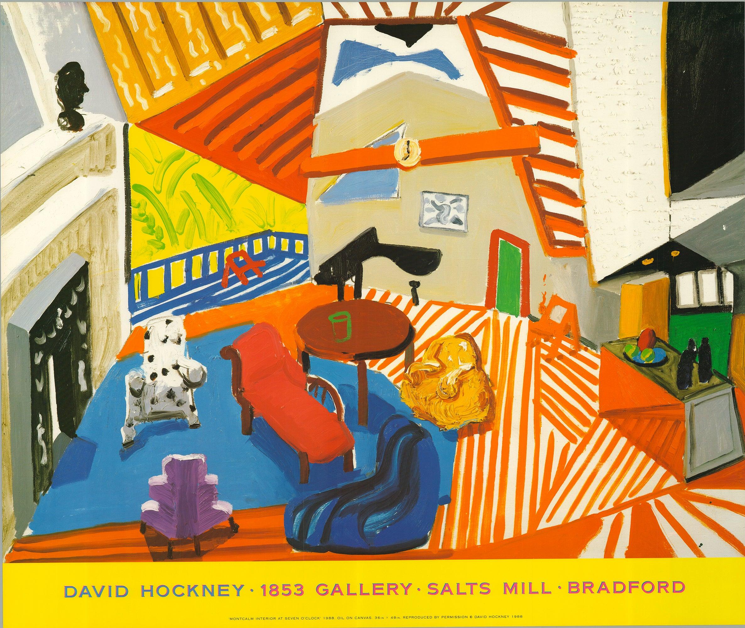David Hockney "Intérieur Montcalm à sept heures" 1988
