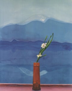 David Hockney 'Mount Fuji and Flowers' 2016