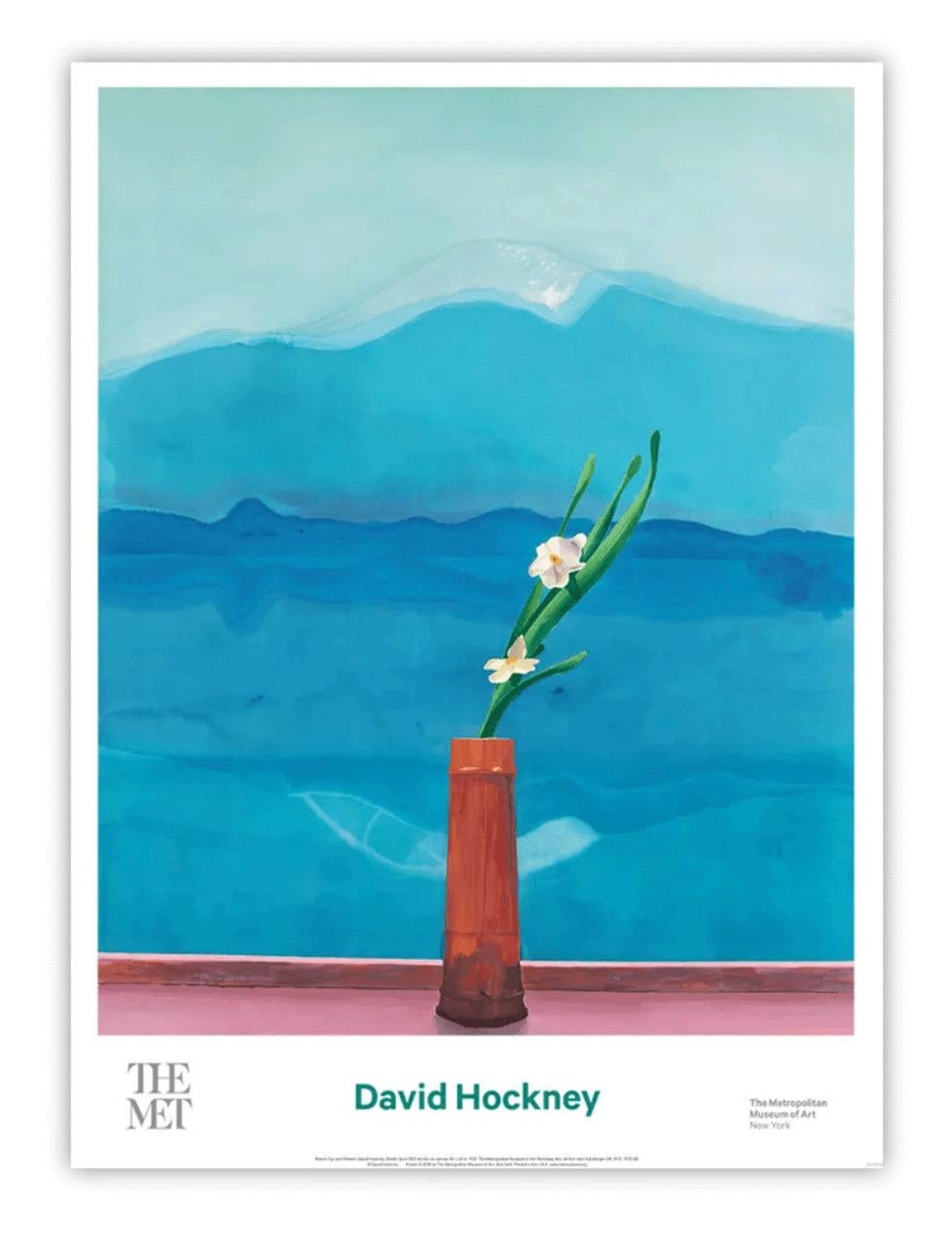 David Hockney, Mount Fuji and Flowers, 2016