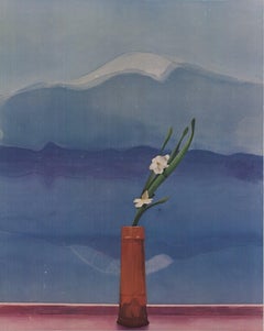 David Hockney 'Mount Fuji with Flowers' 1985- Offset Lithograph