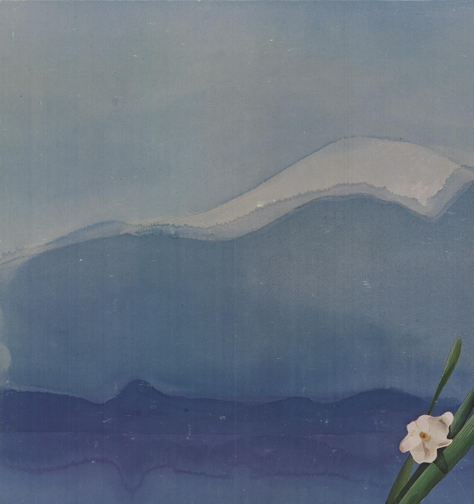 David Hockney 'Mount Fuji with Flowers' 1988- Poster For Sale 3