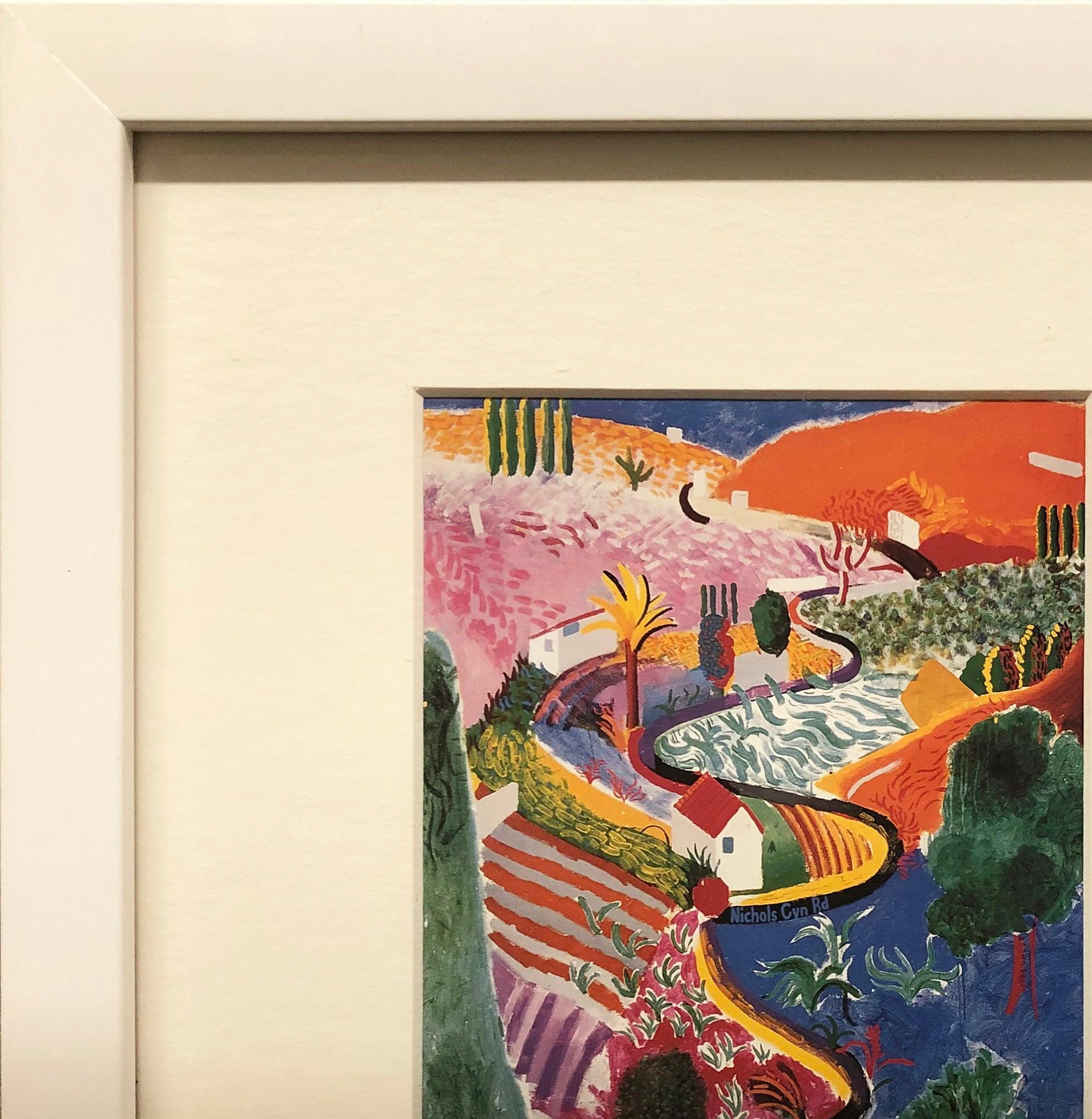 David Hockney 'Nichols Canyon' Pop Framed 1985 Vintage For Sale 1