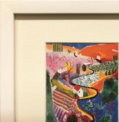 David Hockney 'Nichols Canyon' Pop Framed 1985 Vintage