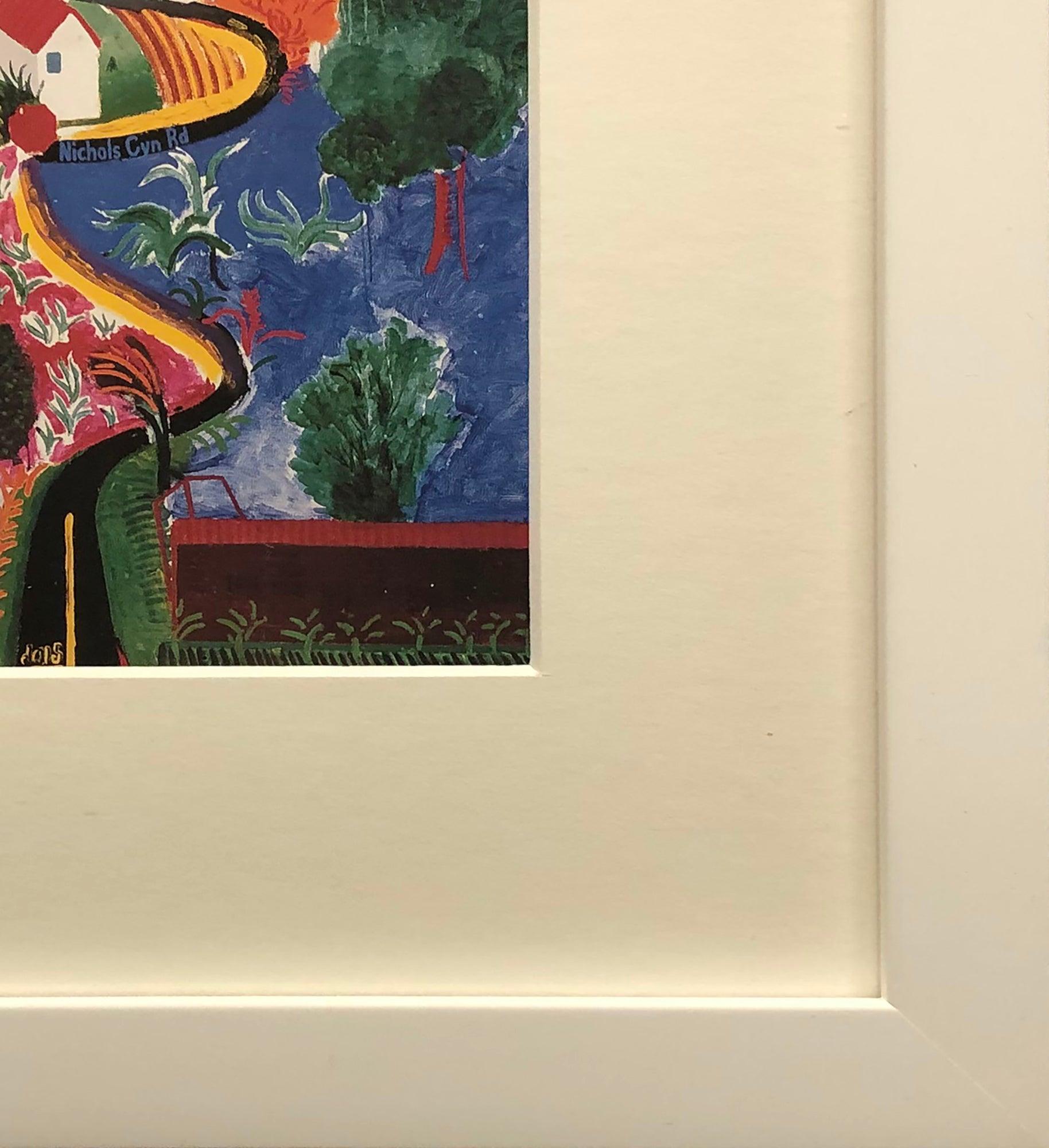 David Hockney 'Nichols Canyon' Pop Framed 1985 Vintage For Sale 3