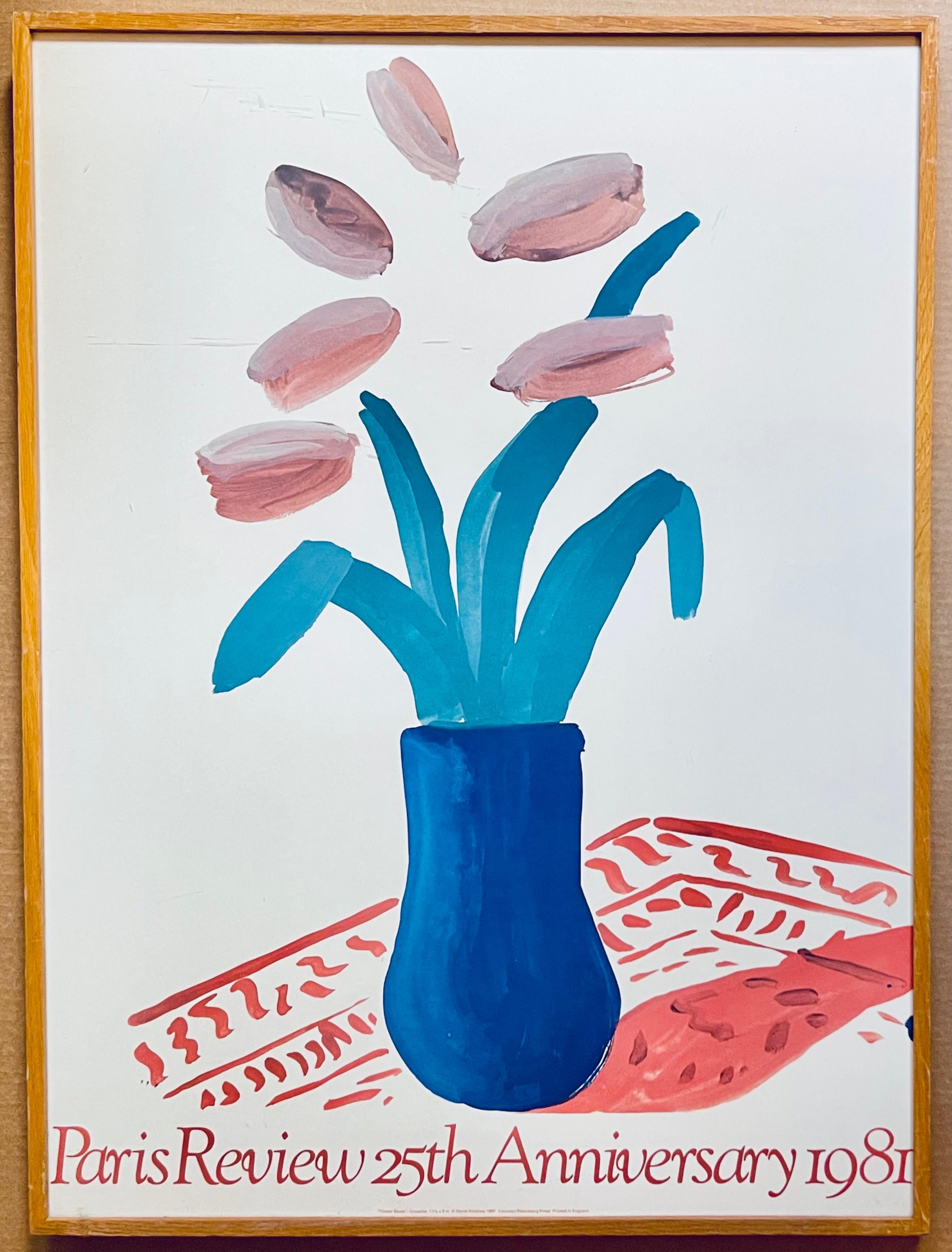 David Hockney - Paris Review 25th Anniversary coveted Limited Ed. poster, Framed