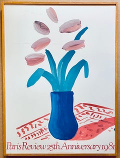 David Hockney - Paris Review 25th Anniversary Limited Ed. vintage poster, Framed