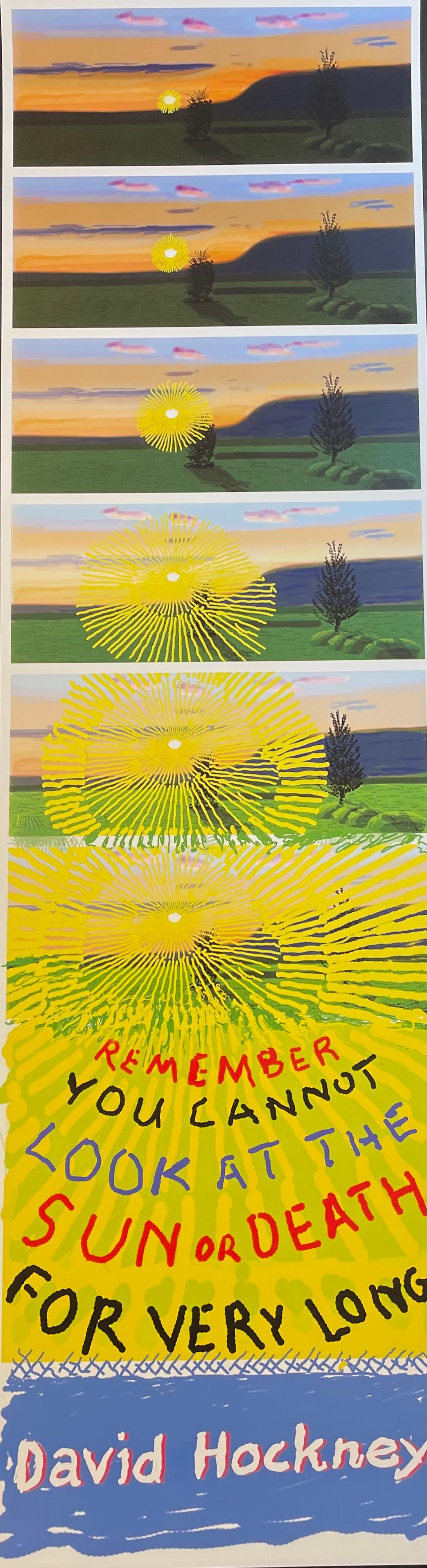 David Hockney Remember You Cannot Look At The Sun Or Death For Very Long COA 6