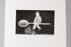 David Hockney, Riding Around on a Cooking Spoon – Signed Print from 1969