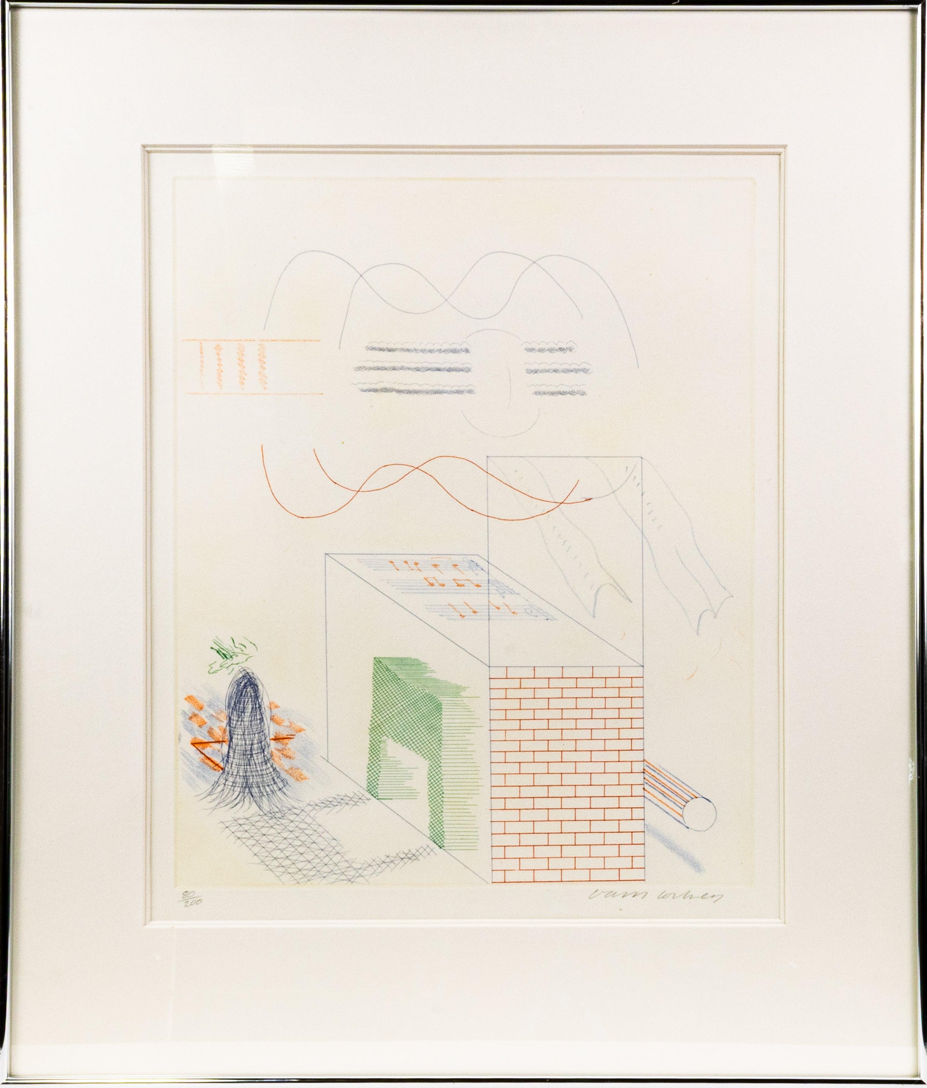 David Hockney The Buzzing of the Blue Guitar From The Blue Guitar Series