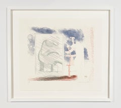 David Hockney Signed Etching, 1977, A Picture of Ourselves from The Blue Guitar