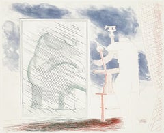 David Hockney Signed Etching, 1977, A Picture of Ourselves from The Blue Guitar