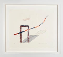 David Hockney Signed Etching, 1977, It Picks Its Way from The Blue Guitar
