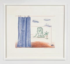David Hockney Signierte Radierung, 1977, Was ist das Picasso? aus Die blaue Gitarre