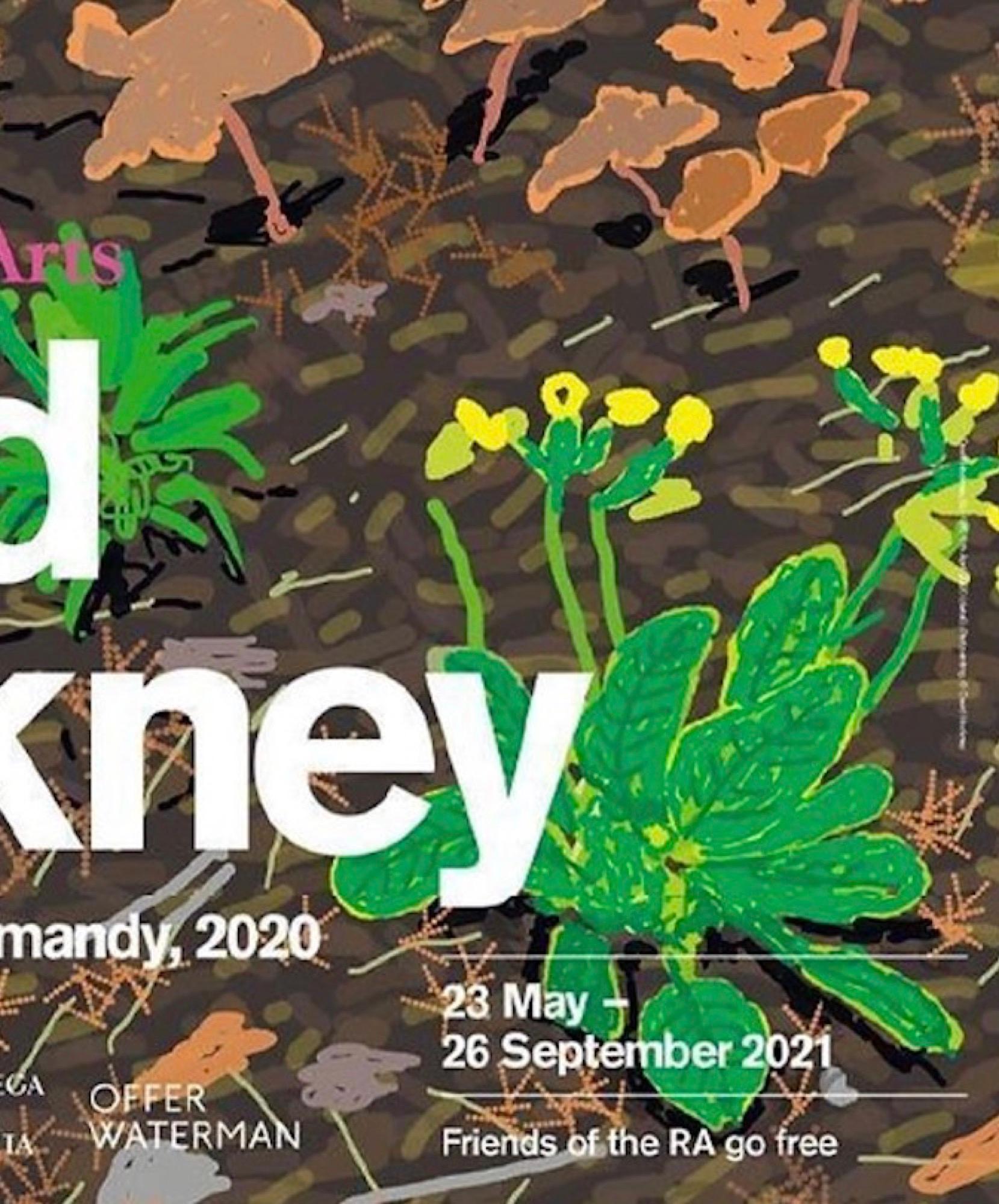 David Hockney The Arrival of Spring, Normandy Royal Academy Exhibition Poster For Sale 1